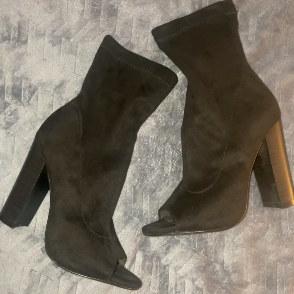 Black Suede Booties